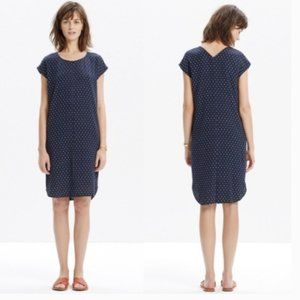 Madewell Layout Navy Polka Dot Tunic Dress